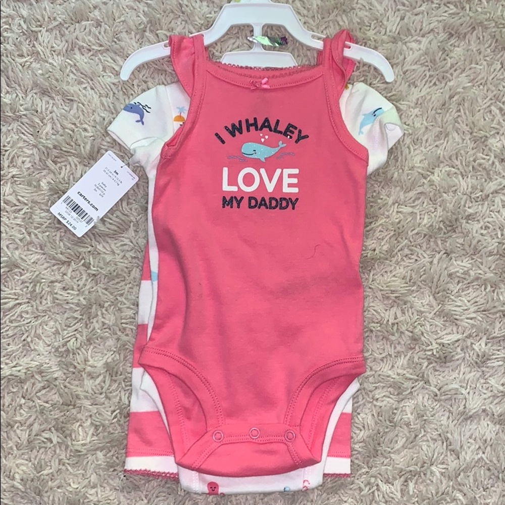Carters 3 piece baby girl clothing set 3 MONTH
